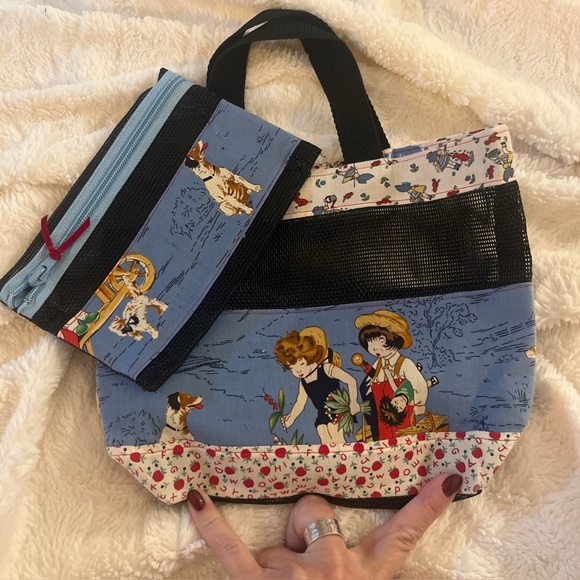 Colorful Dog Print Tote Bag - Picture 1 of 10
